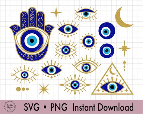 Evil Eyes Bundle SVG, Turkish Evil Eye Bundle Instant Download. . Evil eye svg